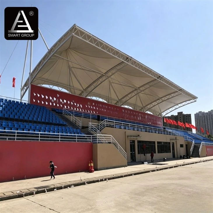 Stadium Grandstand With Membrane Structure Roof
